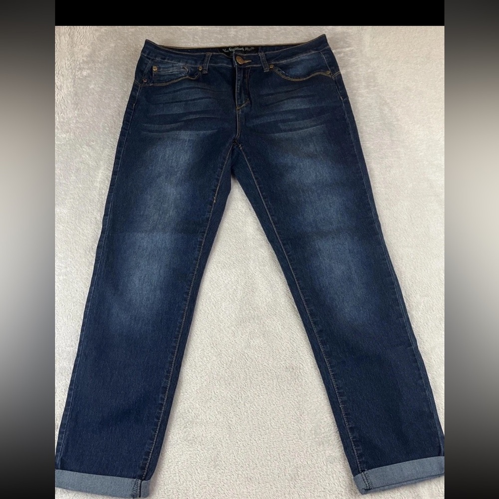 Thread market Love my Booty juniors dark wash blue denim skinny jeans size 13